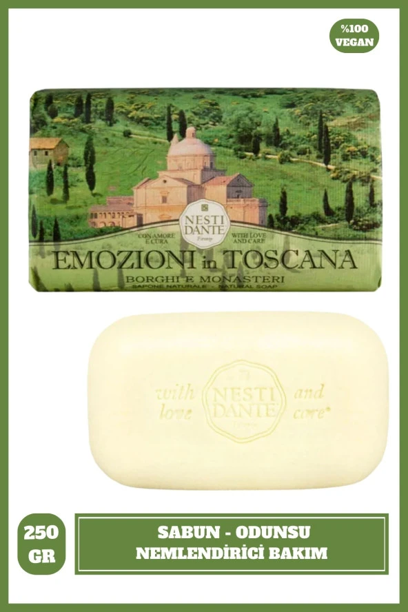 Sabun Emozioni in Toscana Villages Monasteries Vegan Bakım 250 g ürün görseli