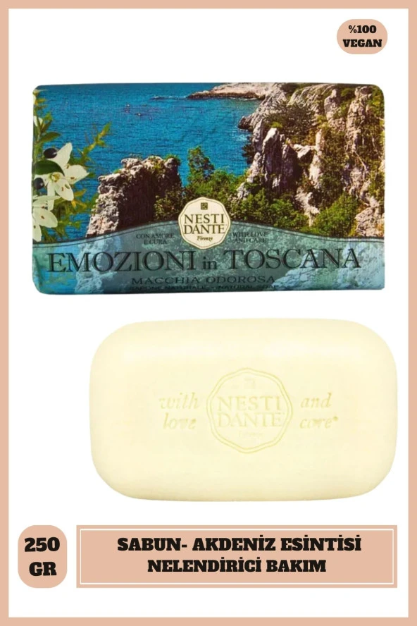 Nesti Dante Emozioni In Toscana Mediterranean Touch Katı Sabun 250gr |Nemlendirici| Akdeniz Esintisi ürün görseli 1
