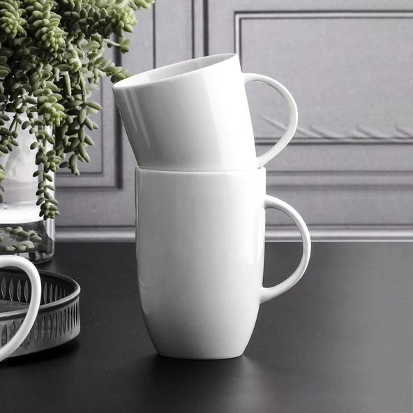 GÜRAL PORSELEN Elit 2 Adet 220 cc Mug Bardak - 4