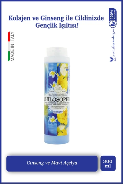 Nesti Dante Philosophia Collagen Duş Jeli 300ml |Gençleştirici |Kolejen ve Ginseng ürün görseli 1