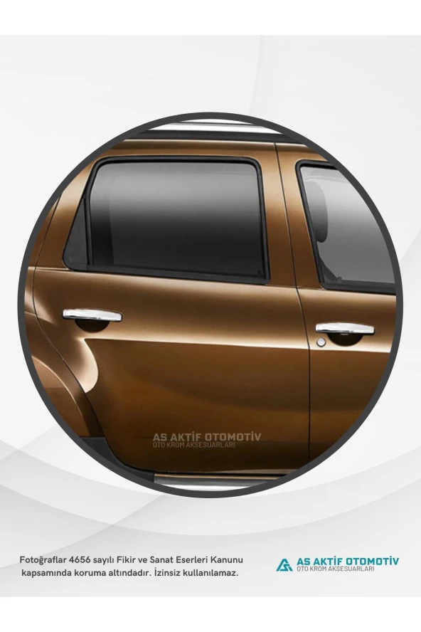 Dacia Duster Suv Kapı Kolu 4 Parça 2010 ve Üzeri Krom Paslanmaz Çelik - 3