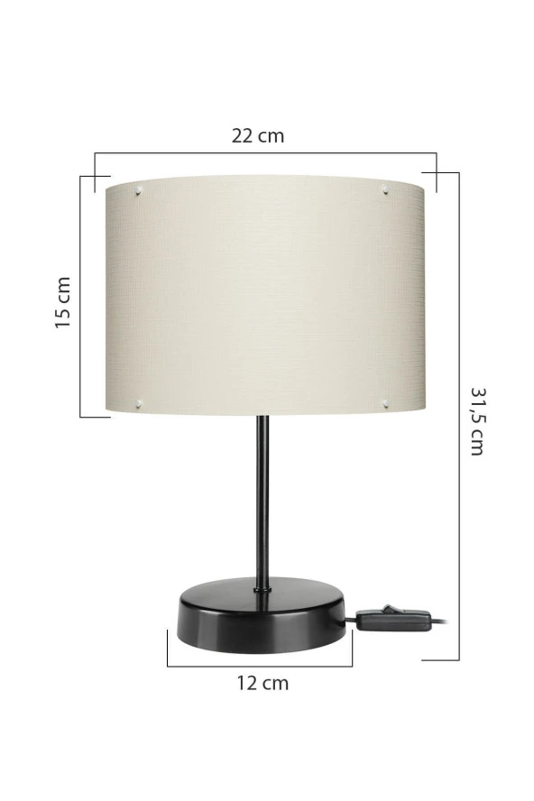 Modelight Arel 22 Lik Abajur Siyah - Resim 2