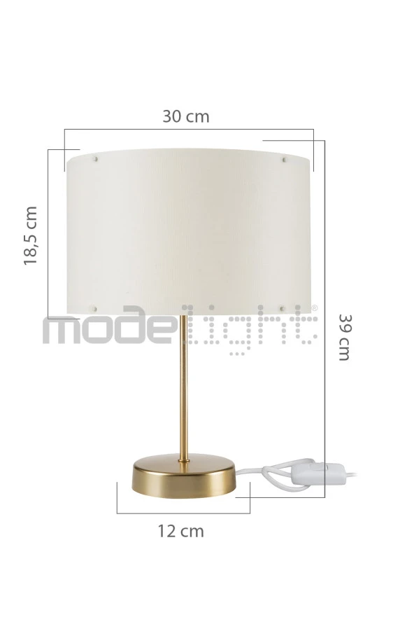 Modelight Arel Abajur Gold Ayak Krem Şapka Salon-oturma Odası-çocuk Odası-yatak Odası-yemek Odası-antre - 4