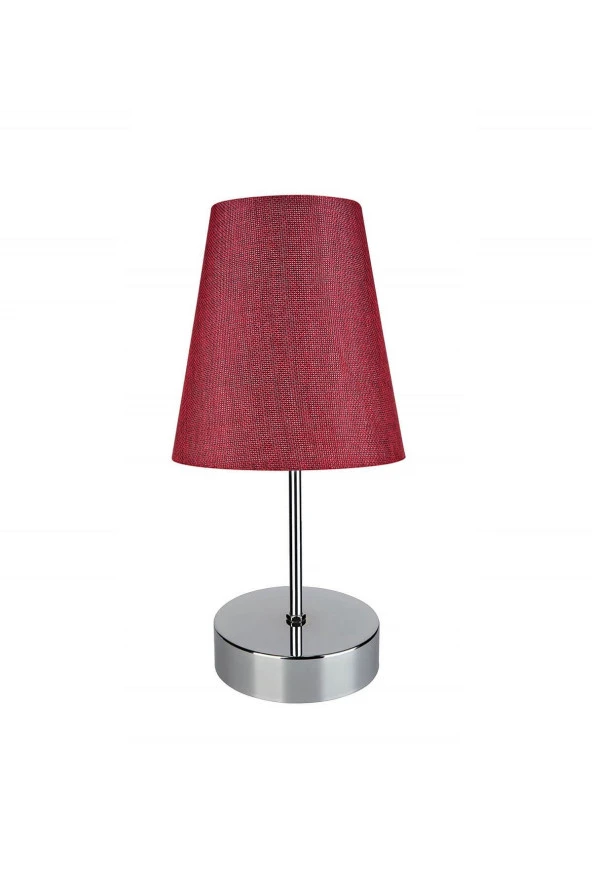 Modelight Estelya Abajur Krom - Bordo ürün görseli