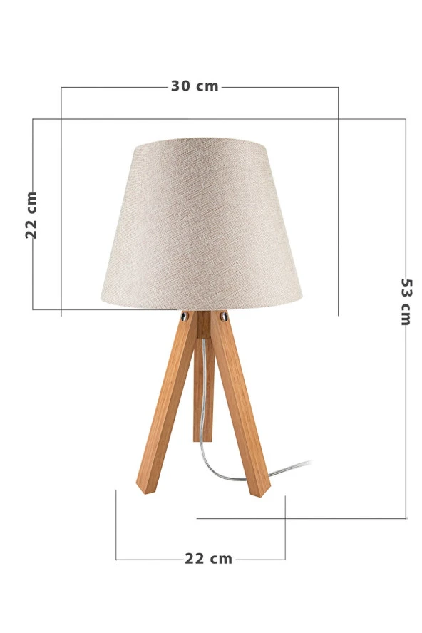 Modelight Deko Bambu Ayak Kumbeji Şapka Abajur - Resim 4