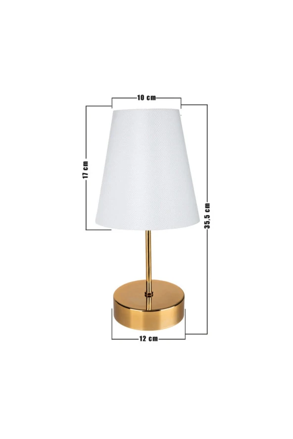 Modelight Estelya Abajur Gold / Beyaz - Resim 2