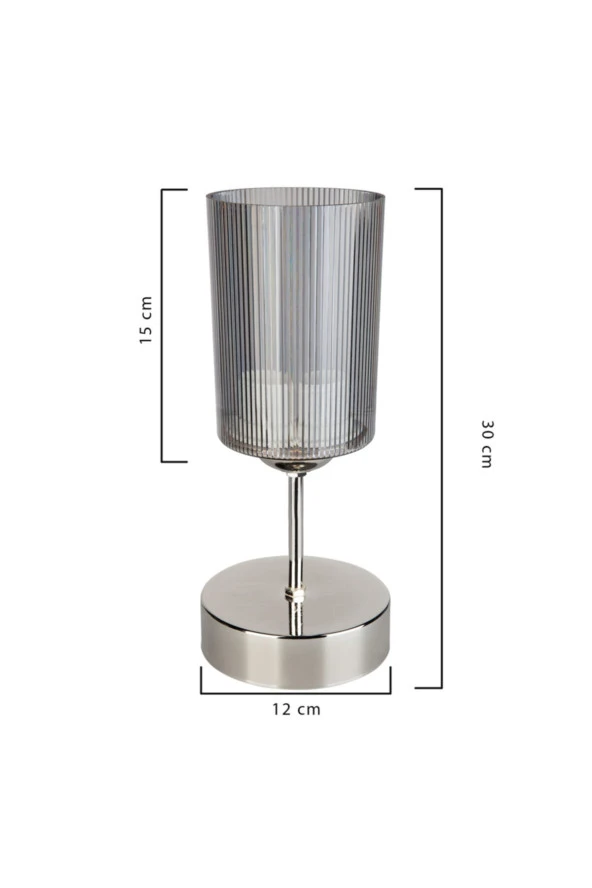 Modelight Nera Abajur Gümüş/füme - Resim 2