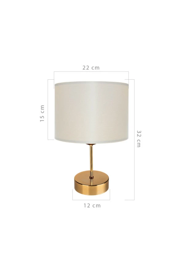 Modelight Krem Finlin Şapka Flora Gold Abajur - Resim 2