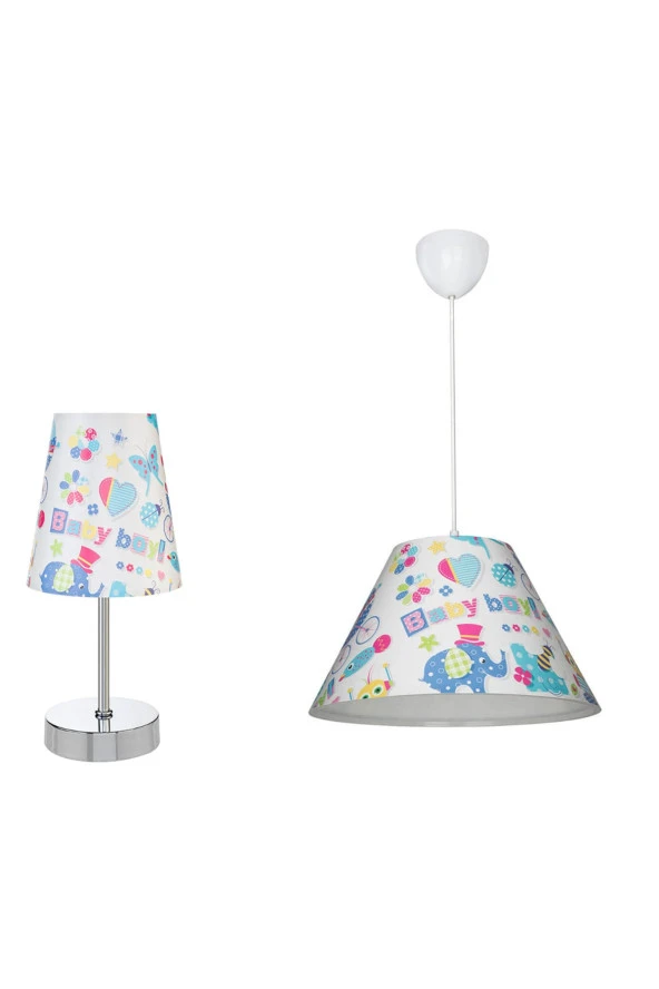 Modelight Mavi Baby Trıa Sarkıt + Abajur Seti ürün görseli