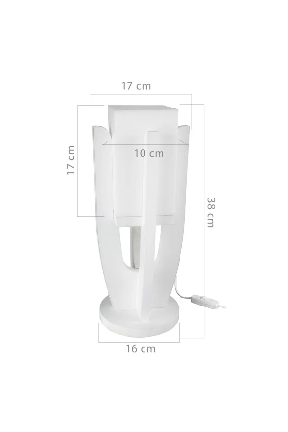 Modelight Helena Abajur Beyaz - Resim 2