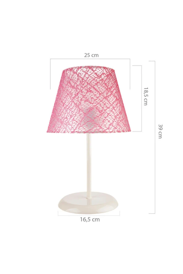 Modelight Sarah Abajur Krem Ayak / Pembe File Şapka - Resim 2