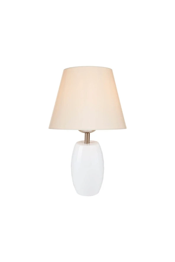 Modelight Top Abajur Beyaz Ayak / Krem Şapka - Resim 2