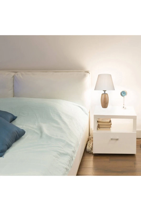 Modelight Top Abajur Kayın Ayak / Beyaz Şapka ürün görseli