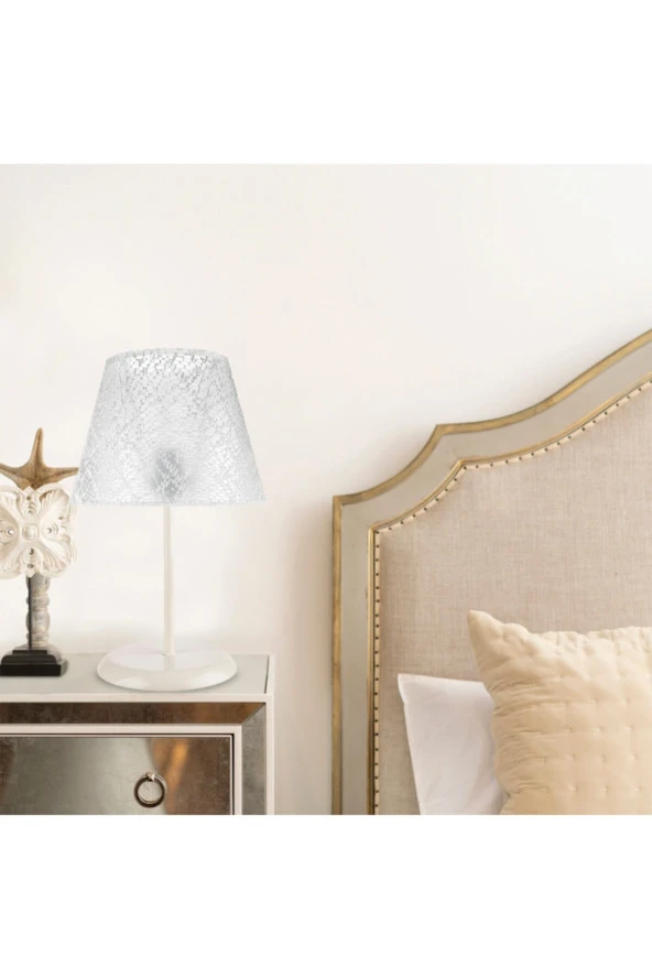 Modelight Sarah Abajur Krem Ayak / Beyaz File Şapka - Resim 3