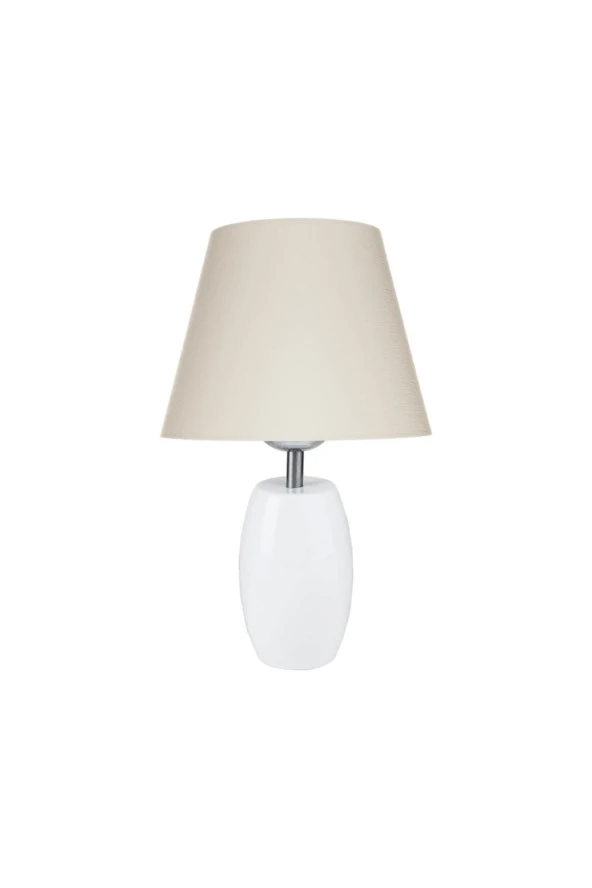 Modelight Top Abajur Beyaz Ayak / Krem Şapka - Resim 3