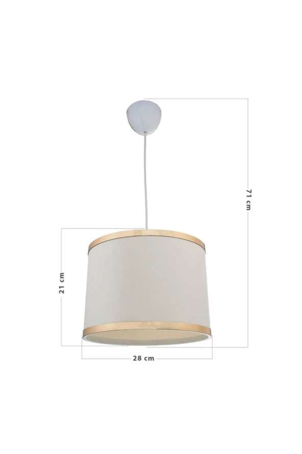 Modelight 28'Lik Kumaş Sarkıt Hoop Krem - Resim 2