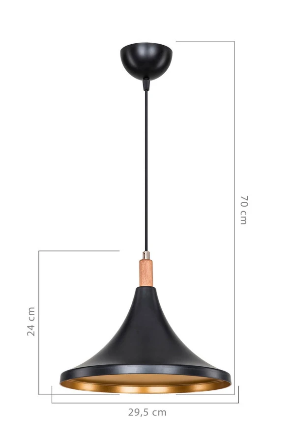 Gloria Kano Tekli Sarkıt Siyah - Resim 4