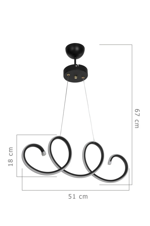 Modelight Afra Ledli Avize - Günışığı - Resim 4
