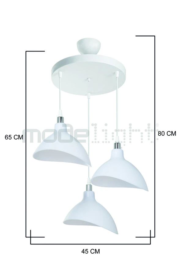 Modelight 3LÜ AVİZE OPAL SALON-OTURMA ODASI-ÇOCUK ODASI-YEMEK-YATAK ODASI--ANTRE-MUTFAK - 2