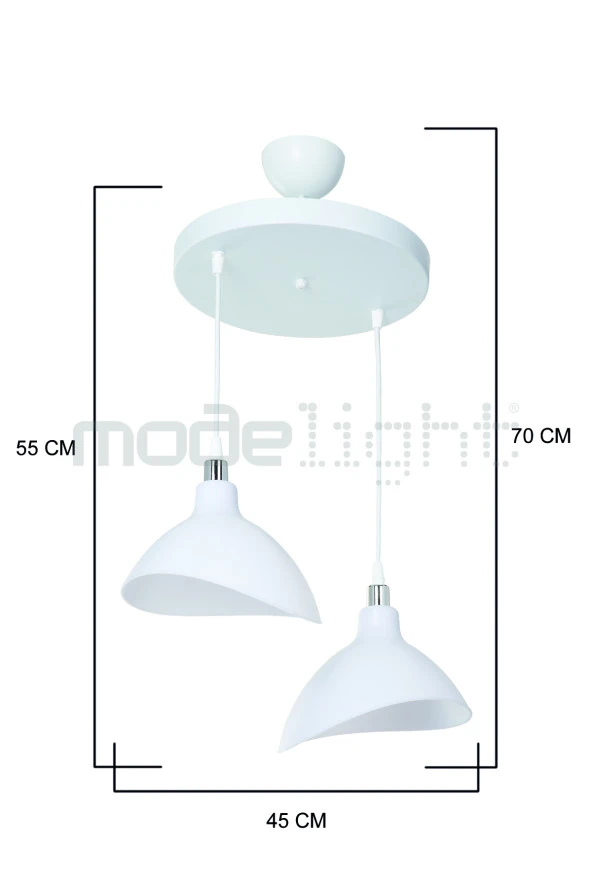 Modelight 2Lİ AVİZE OPAL - Resim 3