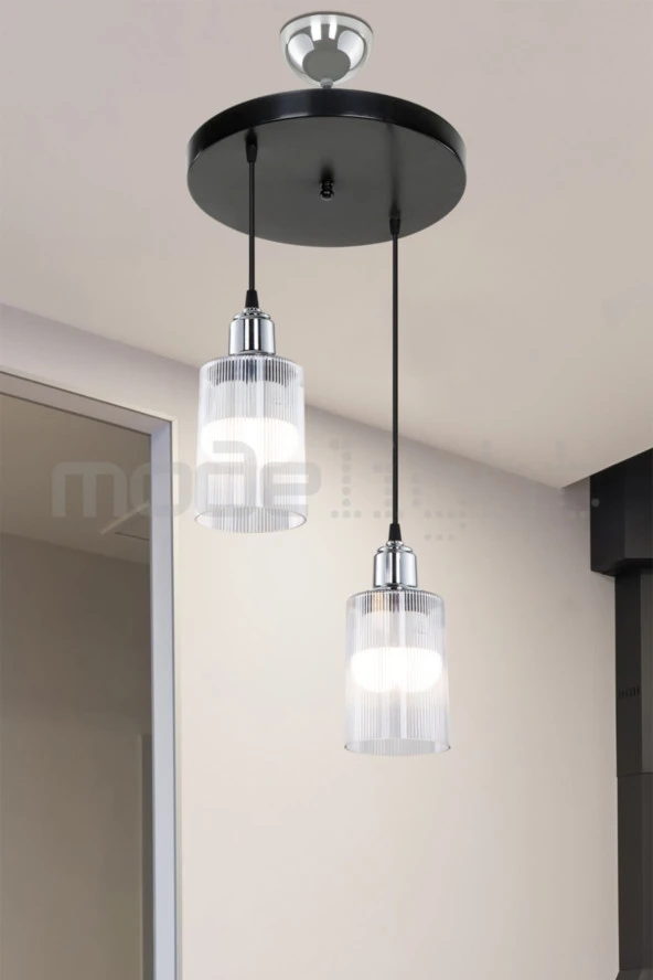 Modelight Aksel 2li Siyah / Krom ürün görseli