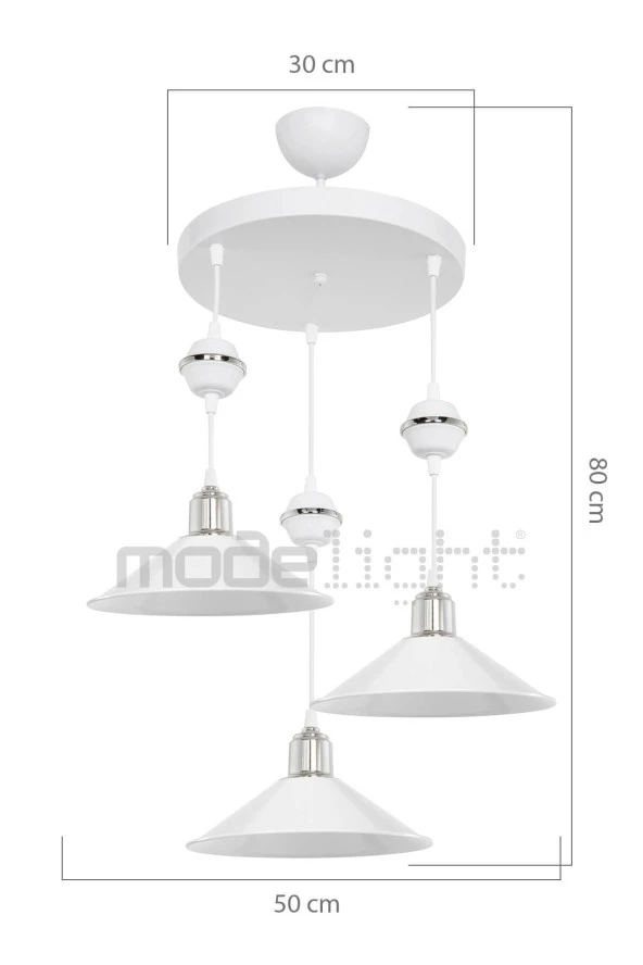 Modelight Akses Karo / Krom 3lü Maya Sarkıt - 3