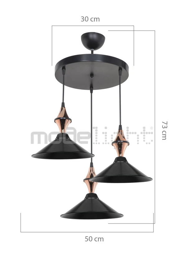 Modelight Akses Karo / Krom 3lü Maya Sarkıt - 3