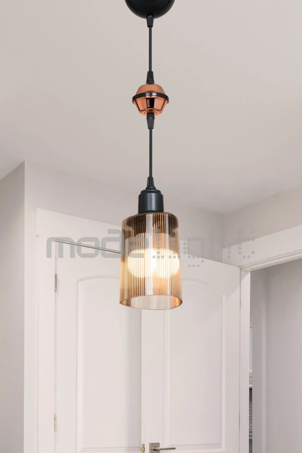 Modelight Akses Tekli Bal Camlı Siyah Sarkıt Salon-oturma-çocuk-yatak Odası-yemek Odası-antre-mutfak ürün görseli