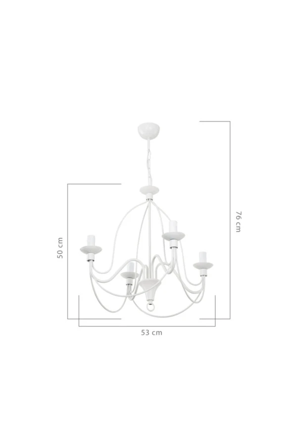 Modelight Alena 4lü Avize Beyaz ürün görseli
