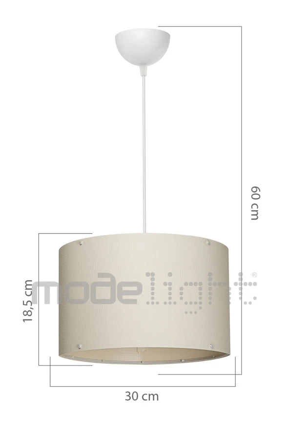 Modelight Arel Yatak Odası Set - Krem Sarkıt 2 Krom Abajur Salon-oturma Odası-çocuk Odası-yemek Odası - Resim 5