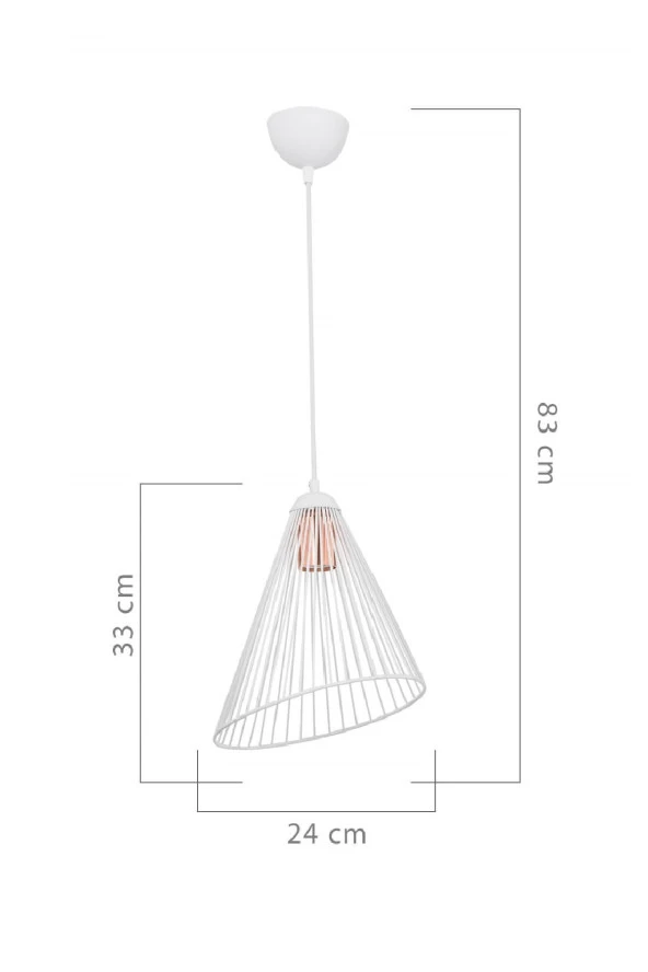 Modelight Amber Tekli Sarkıt Beyaz - Resim 4