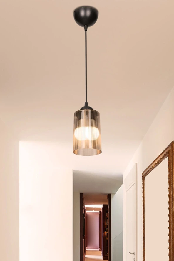 Modelight Bal Optik Promo Sarkıt Çift Ampul Görünümlü Cam Avize ürün görseli