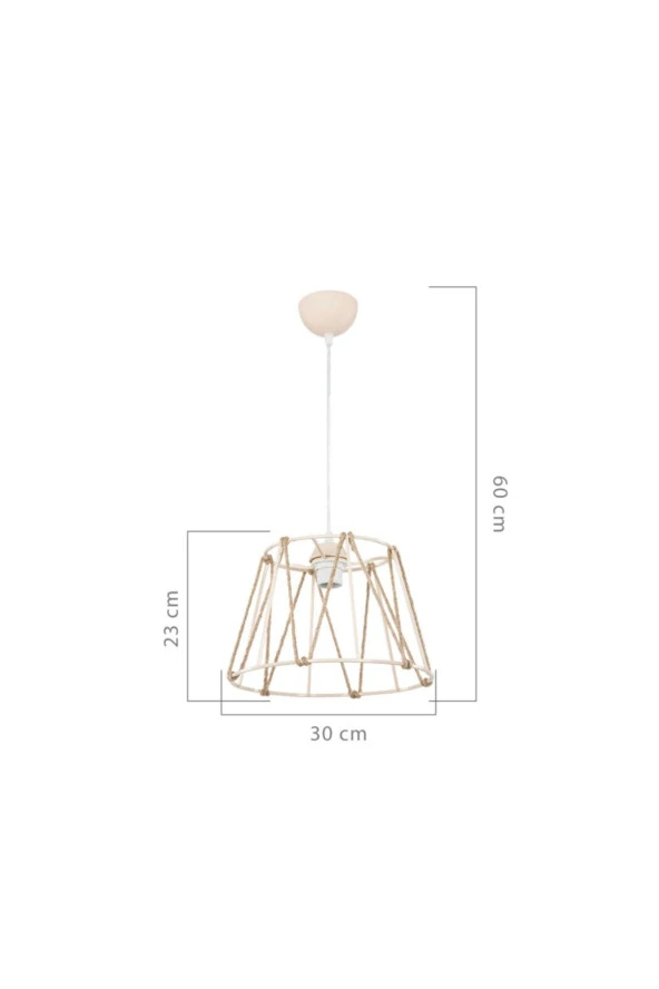 Modelight Balat Halatlı Sarkıt Krem - Resim 2