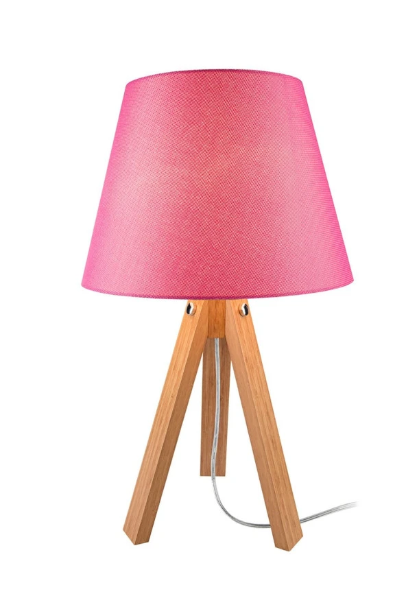 Modelight Bambu Ayak Pembe Şapka Deko Abajur - Resim 2