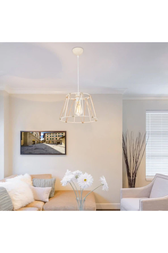 Modelight Balat Halatlı Sarkıt Krem - Resim 3