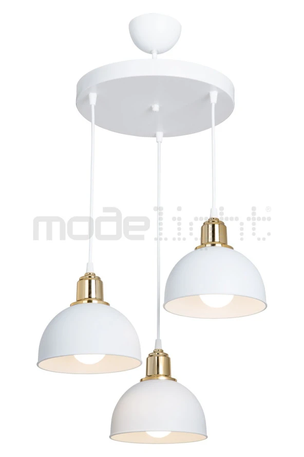 Modelight BELLA 3LÜ AVİZE BEYAZ SALON-OTURMA ODASI-ÇOCUK ODASI-YEMEK-YATAK ODASI--ANTRE-MUTFAK - Resim 2