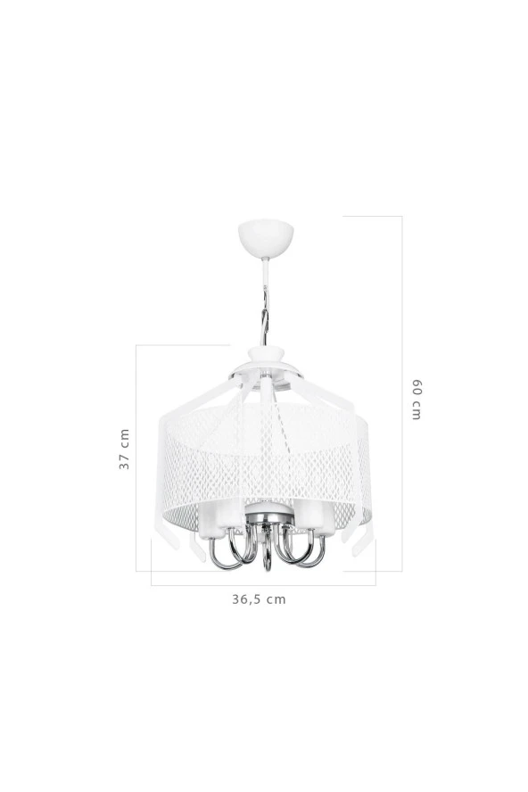 Modelight Beyaz Elena 5li Avize - Resim 2