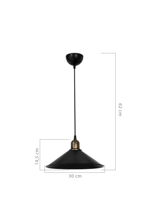 Modelight Büyük Maya Tekli Antik Sarkıt Siyah - 4