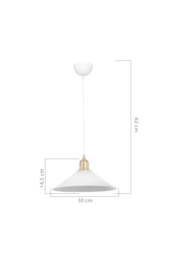 Modelight Büyük Maya Tekli Antik Sarkıt Beyaz - Resim 5