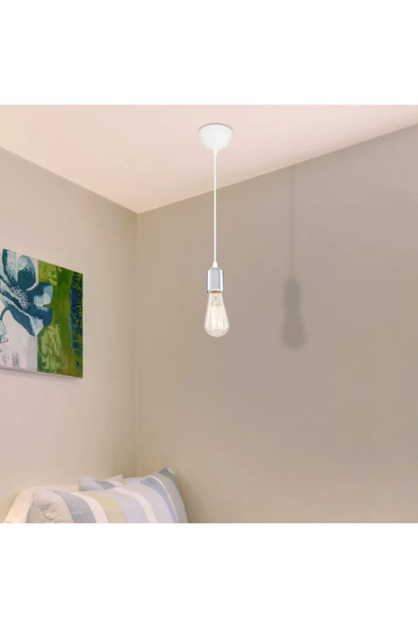 Modelight Dekoratif Tesisat Beyaz-krom