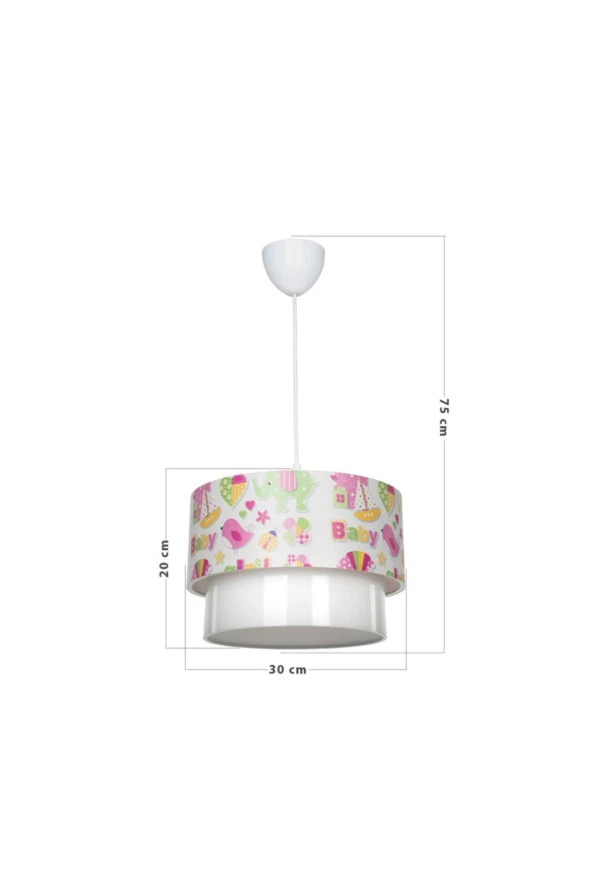 Modelight Deko Sarkıt Pembe Baby Bebek Çocuk Oda Aydınlatma - Resim 2