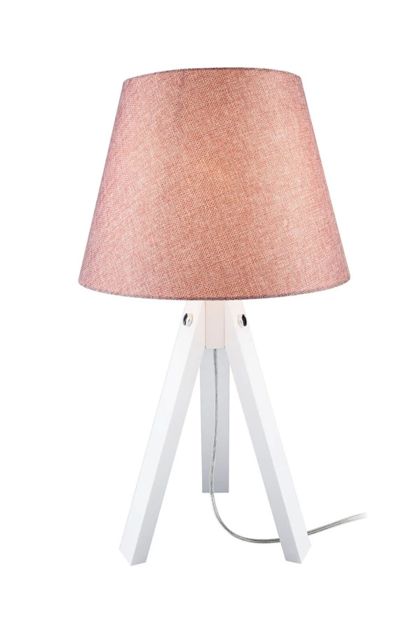 Modelight Deko Abajur Beyaz Ayak / Gülkurusu Şapka - Resim 2