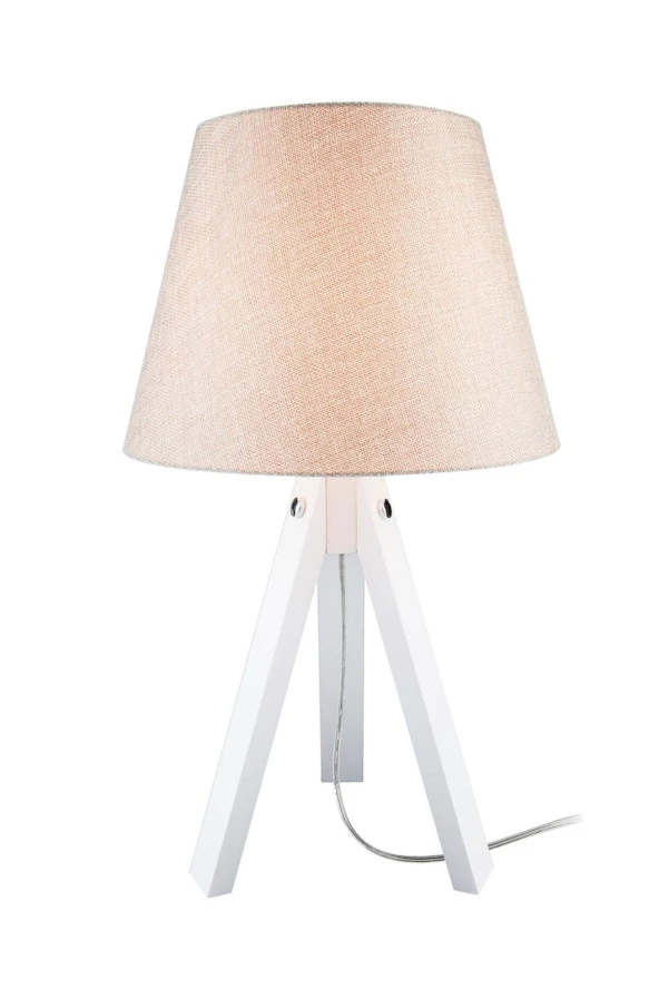 Modelight Deko Abajur Beyaz Ayak / Kumbeji Şapka - Resim 2