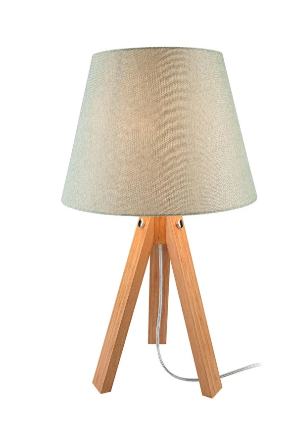 Modelight Deko Abajur Bambu Ayak / Yeşil Şapka - Resim 2