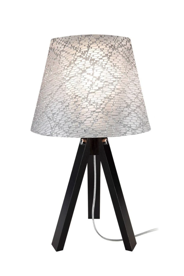 Modelight Deko Abajur Siyah Ayak  File Gri Şapka - Resim 2