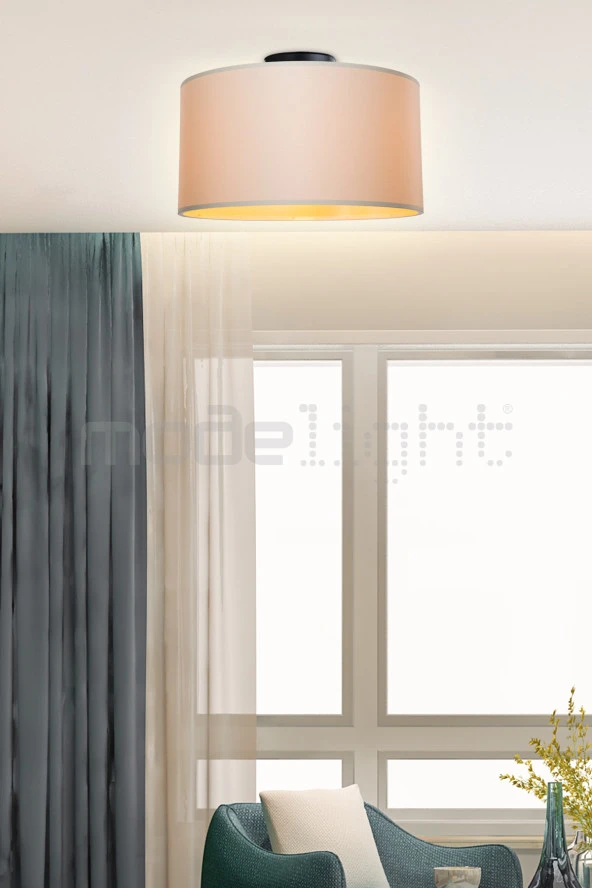 Modelight GOZA 30 CM SİLİNDİR PLAFONYER AVİZE FİNLİN KREM SALON-OTURMA-ÇOCUK-YEMEK-YATAK ODASI--ANTRE-MUTFAK