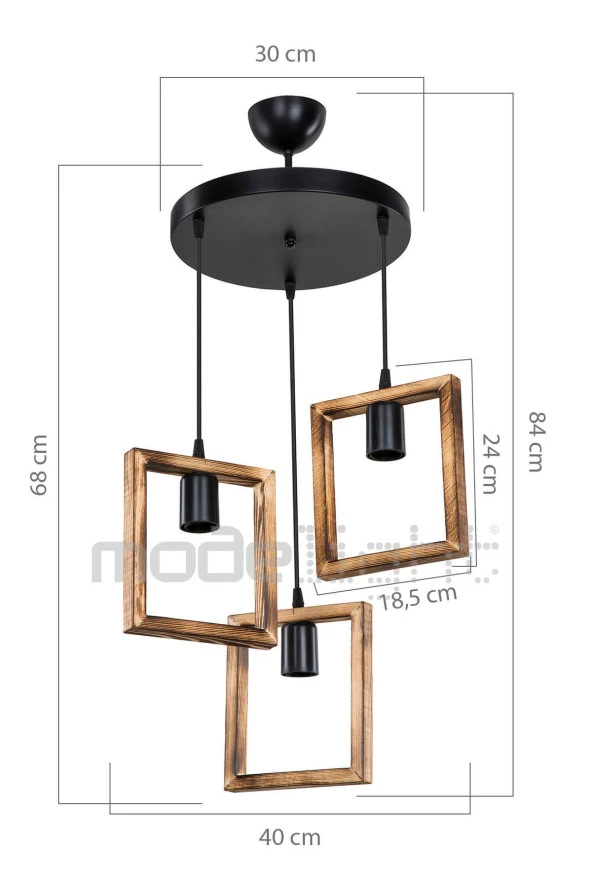 Modelight Fila 3lü Çember Avize - Resim 3