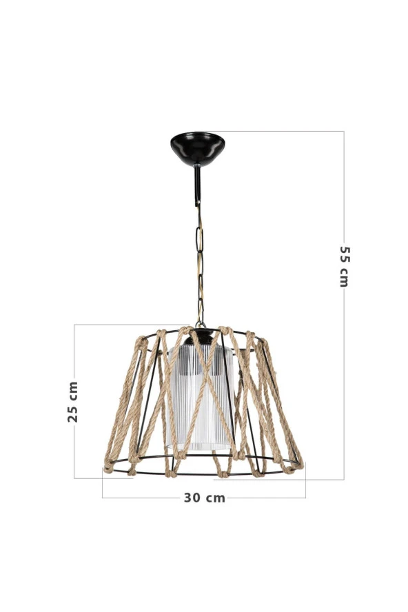 Modelight Gezegen Tekli Optik Şeffaf Camlı Avize - Resim 4