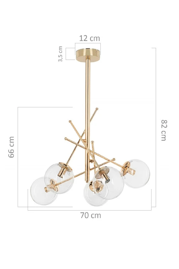 Modelight Gondia 5’li Avize - Resim 3
