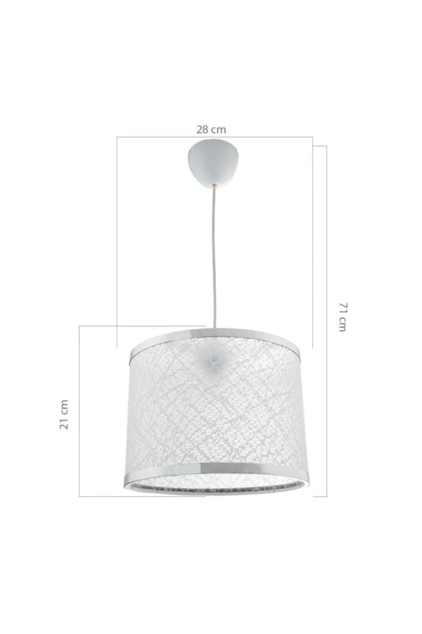 Modelight Hoop Kumaş Sarkıt File Beyaz 28cm - Resim 2